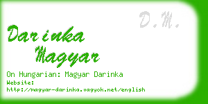 darinka magyar business card
